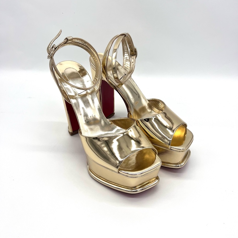Christian Louboutin
Amali 130 Metallic Leather Platform Sandals